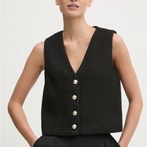 Abercrombie & Fitch gilet
 Black Sleeveless Buttoned Vest Size S NWOT